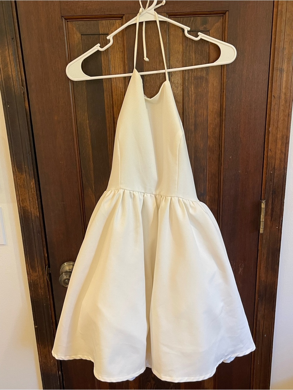 Lulus White Mini Dress Size Small | Strappy Fit & Flare Dress | Pockets